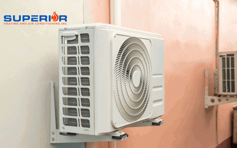 A white HVAC system unit